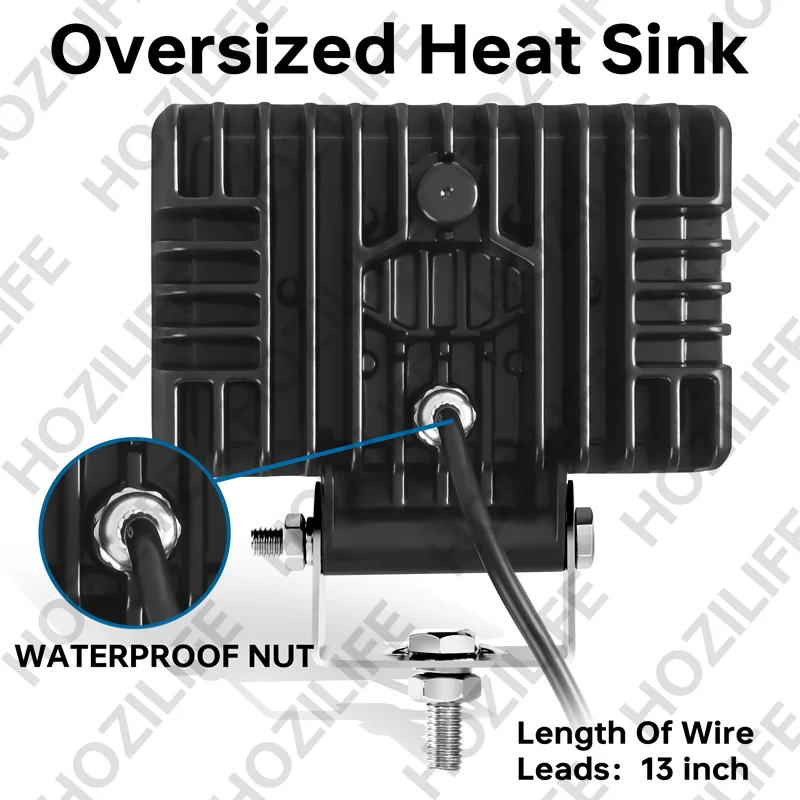 LED Tractor Work Lights, LED Work Light for Truck ATV Off Road Vehicles Equipment Boats, 6 Inch, 12000LM, 12V, 2pcs